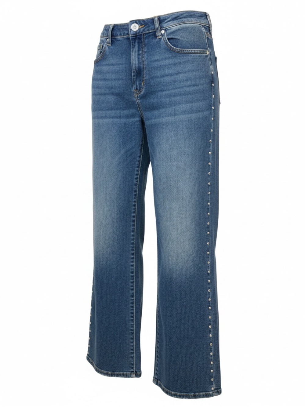 Able Los Angeles Studded Wide Leg Jeans Size Small Soft Stretch Denim